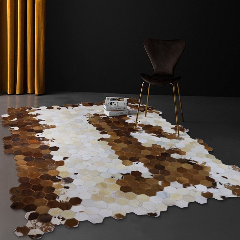 gerçek inek postu halı  فرش پوست گاو اصل