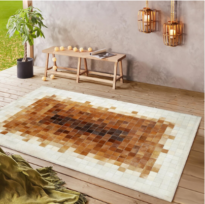 فرش پوست گاو پچ ورک