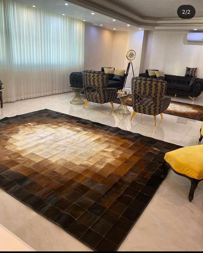 فرش پوست گاو patchwork
